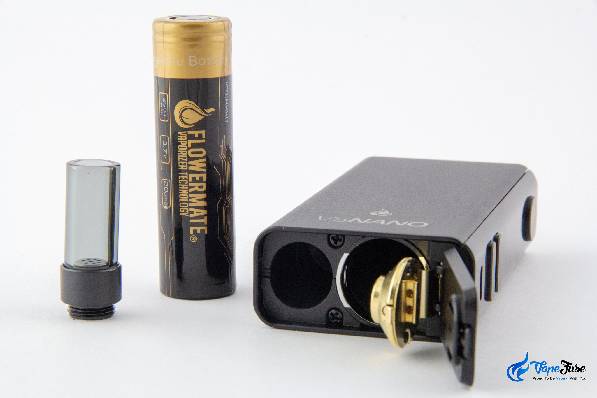 Flowermate V5 Nano Portable Vape - battery and mouthpiece